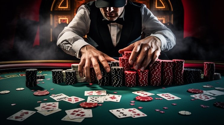 Live dealer chat interface showing real-time dealer communication during active table session